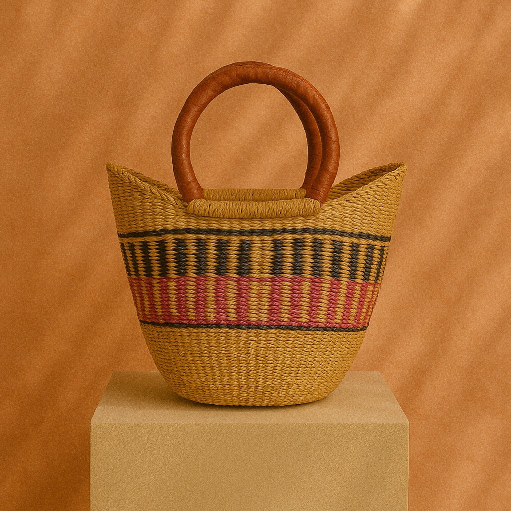 Handwoven Bolga Basket Bag