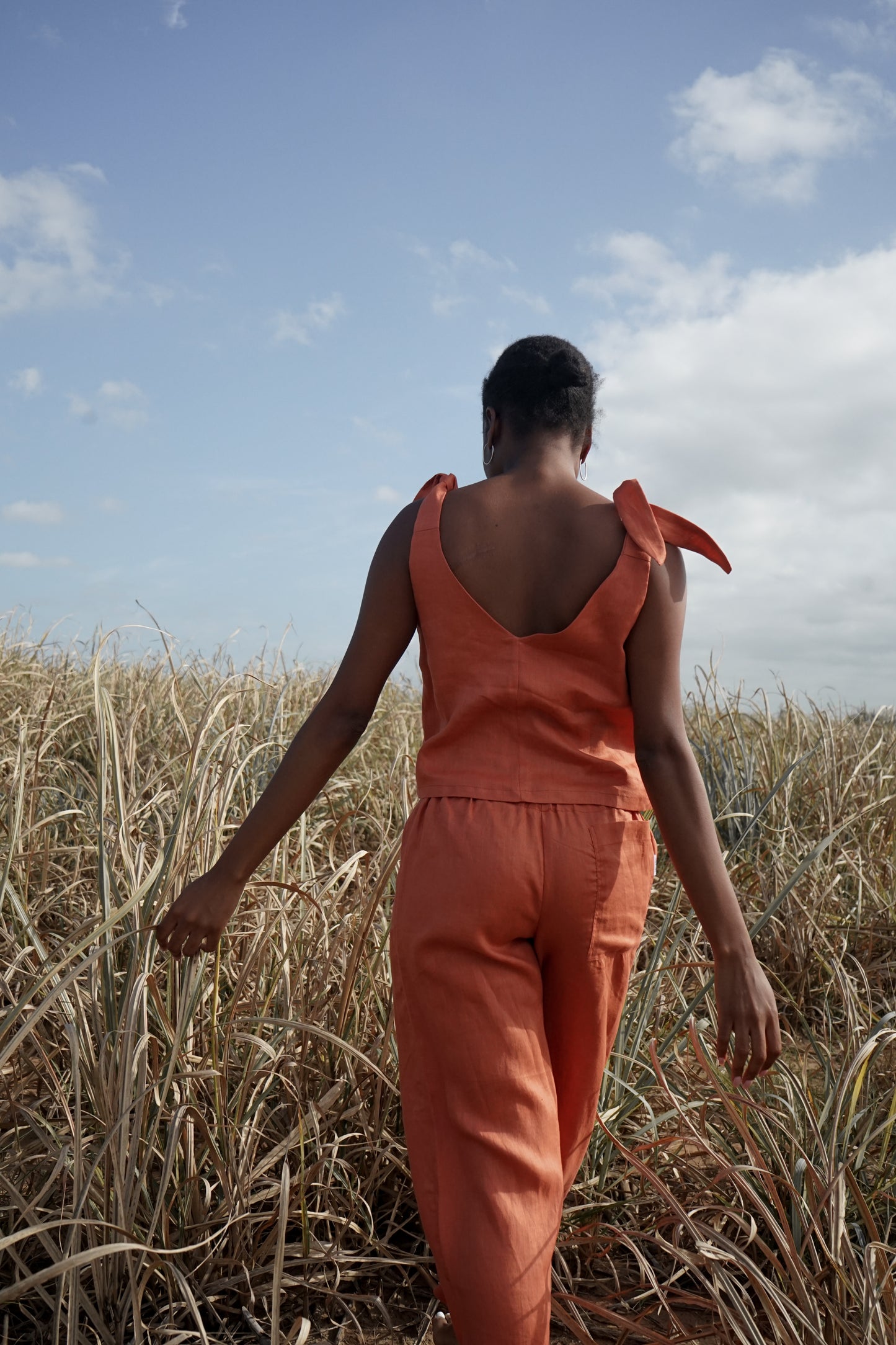 Majorca Tie Top - Rust - XL