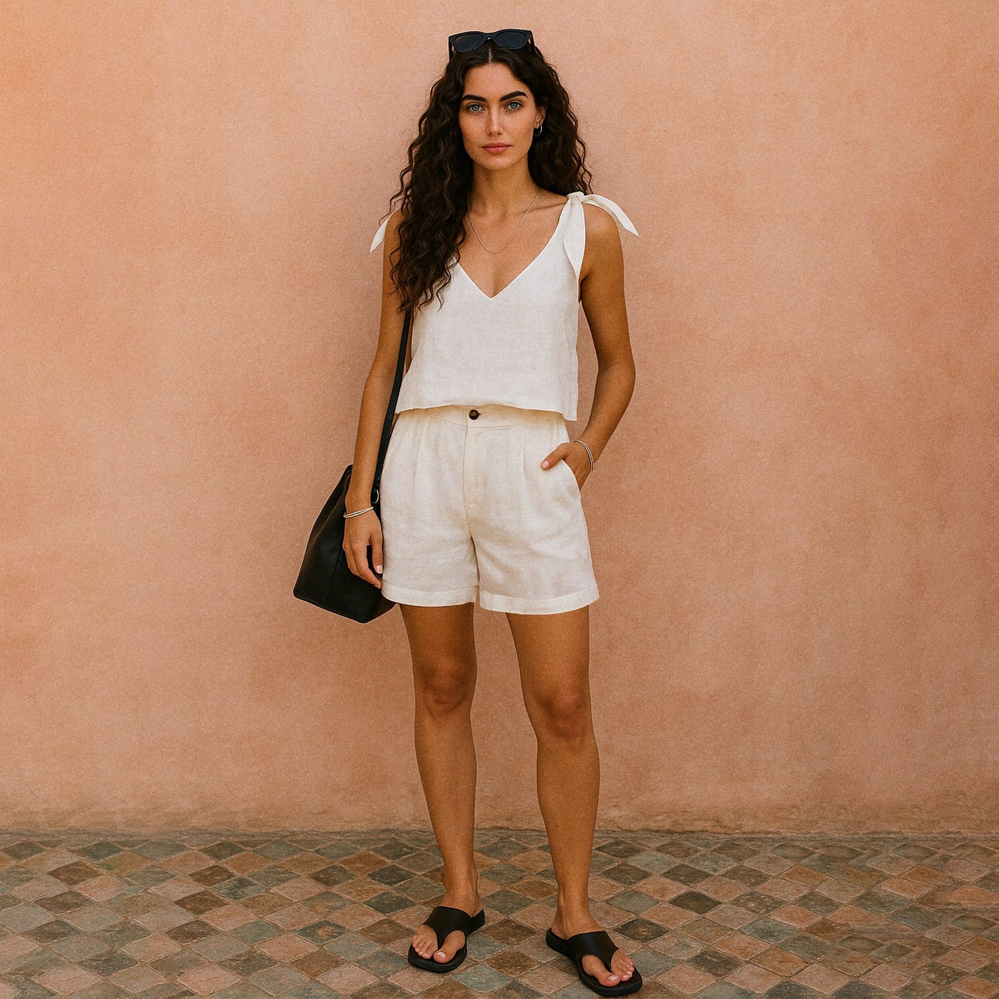 Majorca Tie Top