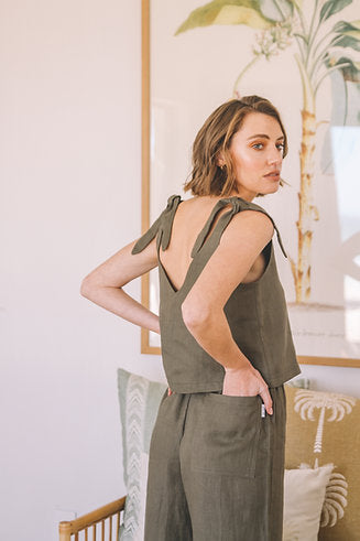 Majorca Tie Top