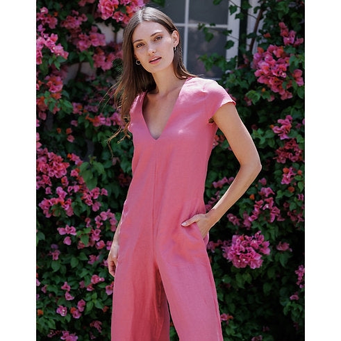 Casablanca Jumpsuit - Peony Pink - XS
