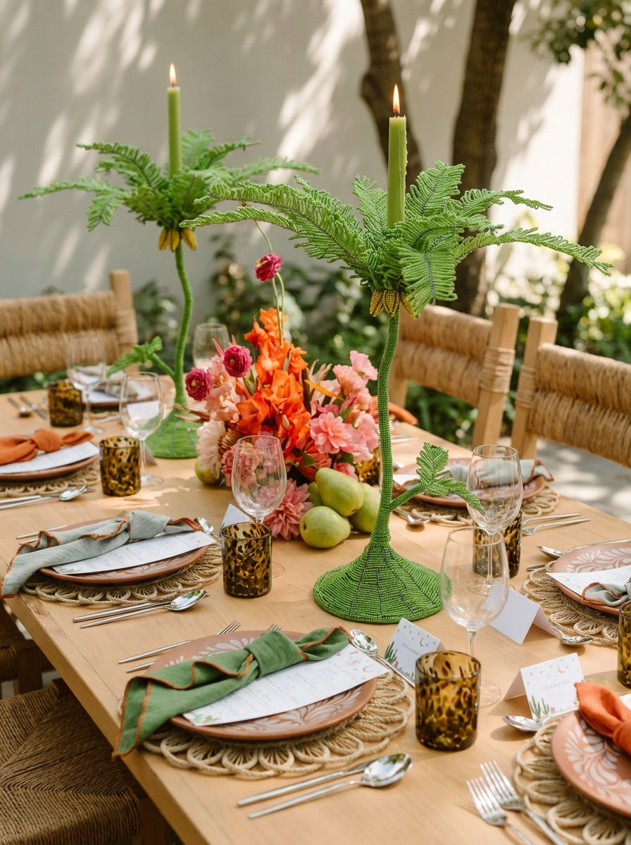 Statement Palm Candelabra