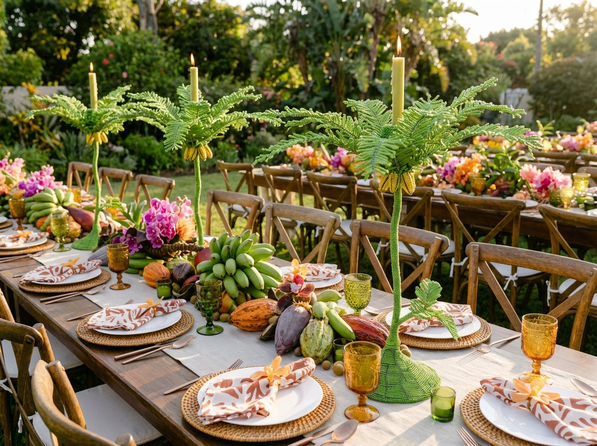 Statement Palm Candelabra