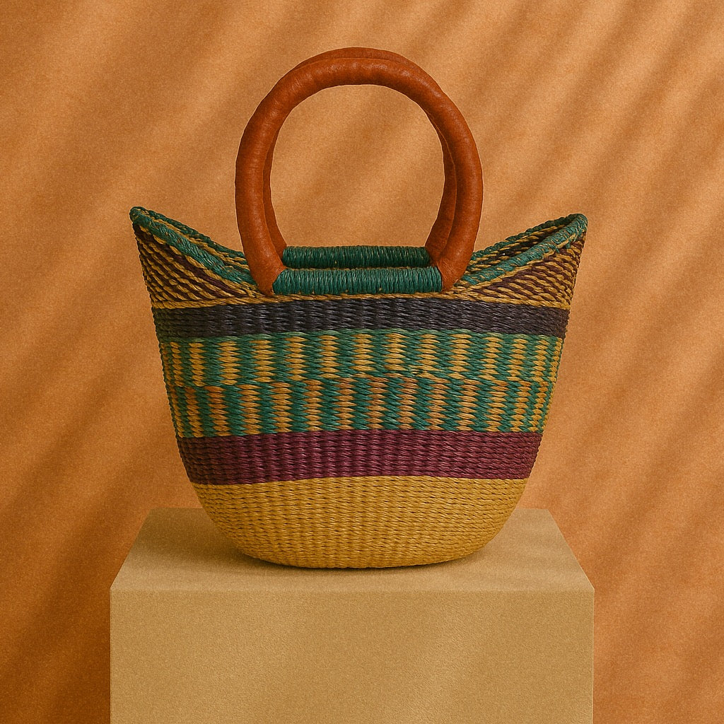 Handwoven Bolga Basket Bag