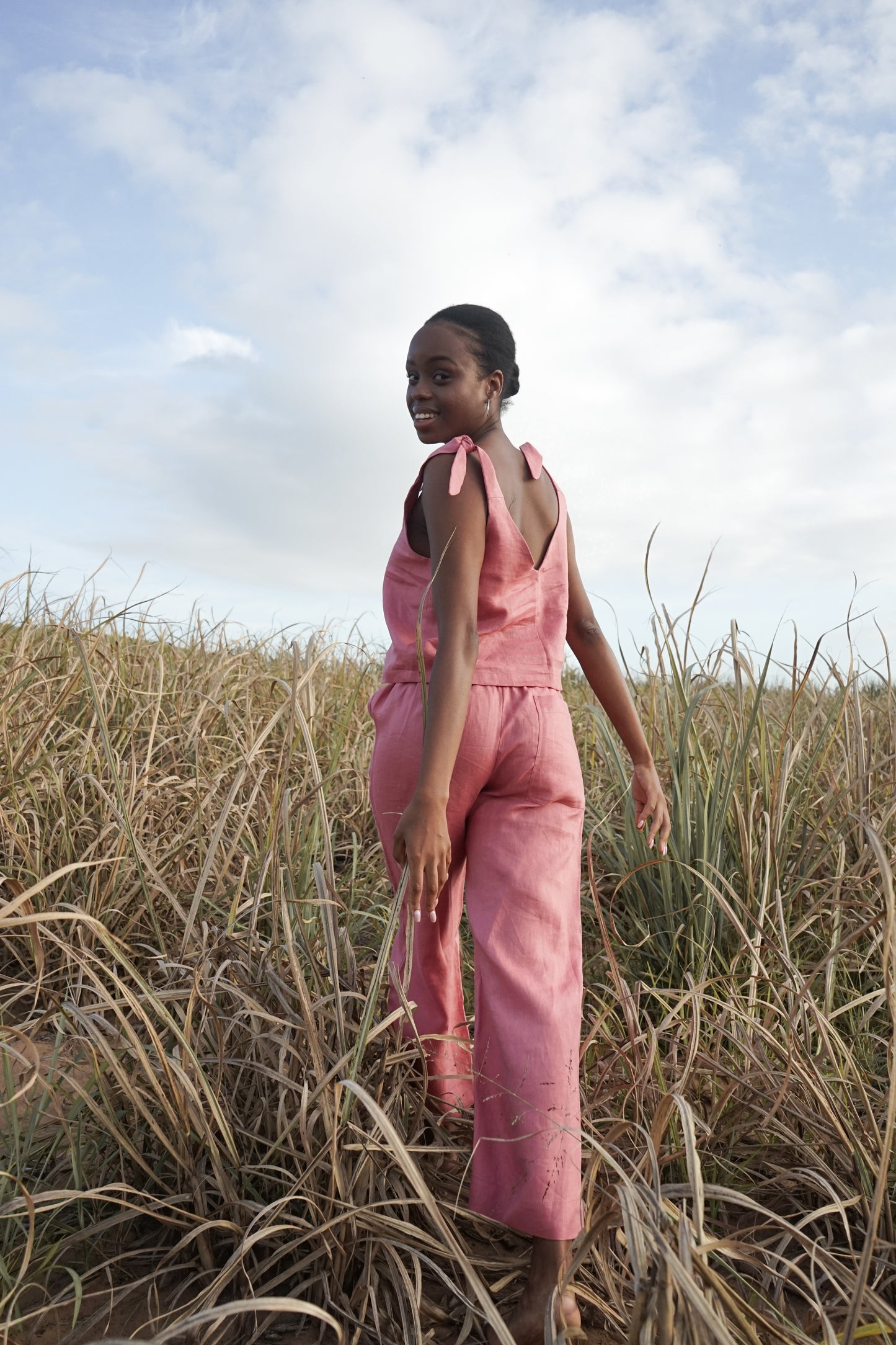 Majorca Tie Top - Pink - Medium