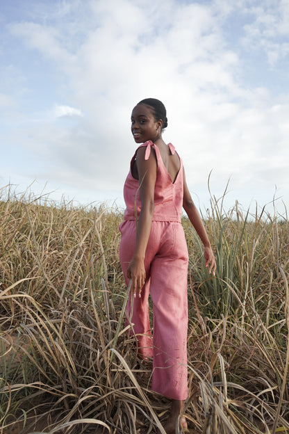 Majorca Tie Top - Pink - Medium