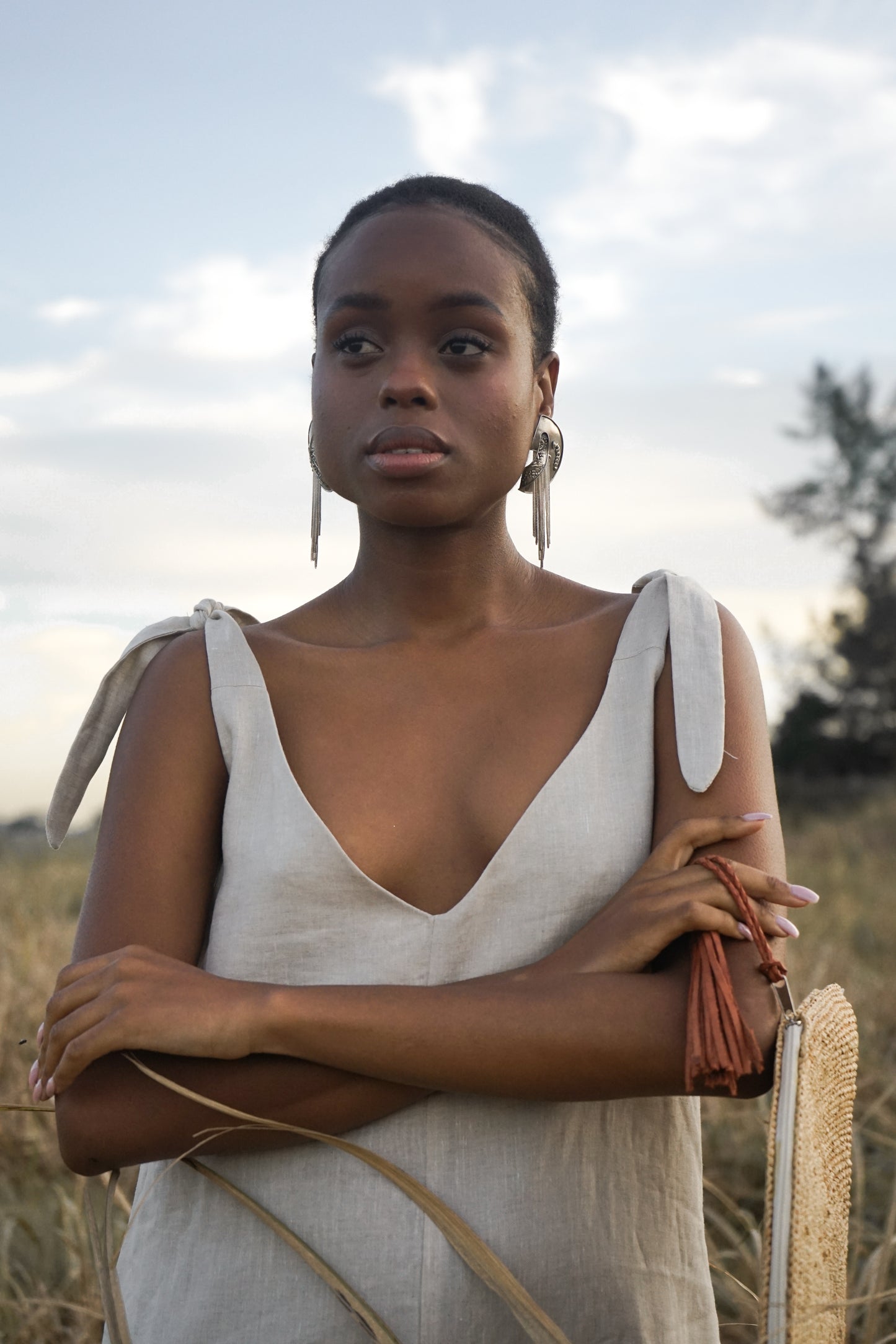 Majorca Tie Dress - Buttermilk - Large