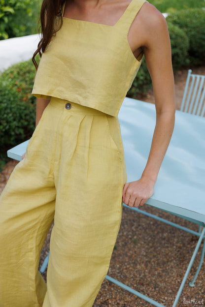 Portofino Trousers - Chartreuse - XXS